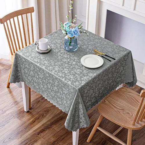 Vista 73 de Smiry Mantel Rectangular, Manteles de Vinilo Impermeables de Servicio Pesado, Cubierta de Mesa Limpiable y Lavable para Cocina y Comedor