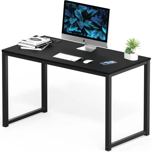 Vista 15 de SHW Escritorio para computadora de oficina de grado comercial de 55 pulgadas, color negro