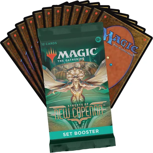Vista 4 de Magic The Gathering Streets of New Capenna Set Booster Box 30 paquetes + 1 caja de decoración (361 cartas mágicas)