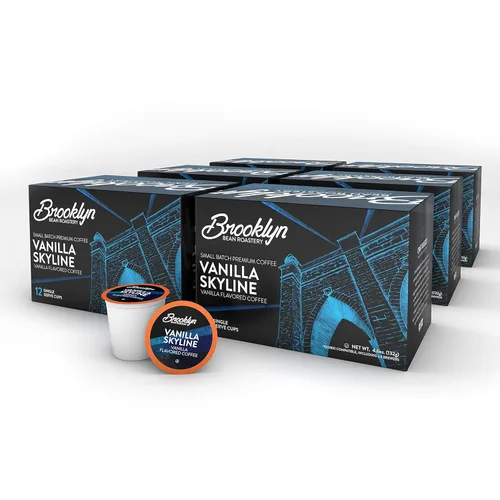 Vista 13 de Brooklyn Beans - Cápsulas de café gourmet de tostado ligero, compatibles con 2.0 cápsulas de café Keurig, 72