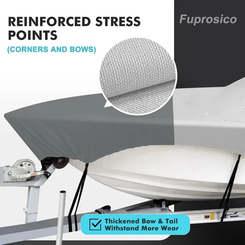 Vista 3 de Cubierta de Barco para Consola Central 17-19 pies Impermeable 1200D Cubierta de Barco para Consola Central Resistente Cubiertas de Barco