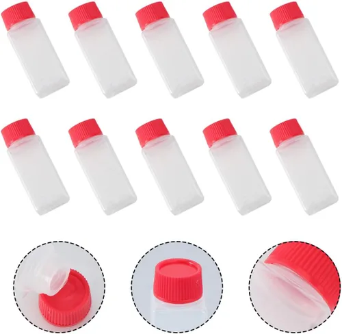 Vista 4 de PRETYZOOM 100 mini botellas de condimentos, recipientes pequeños para salsas, paquetes de condimentos con botellas pequeñas de 0.2 onzas
