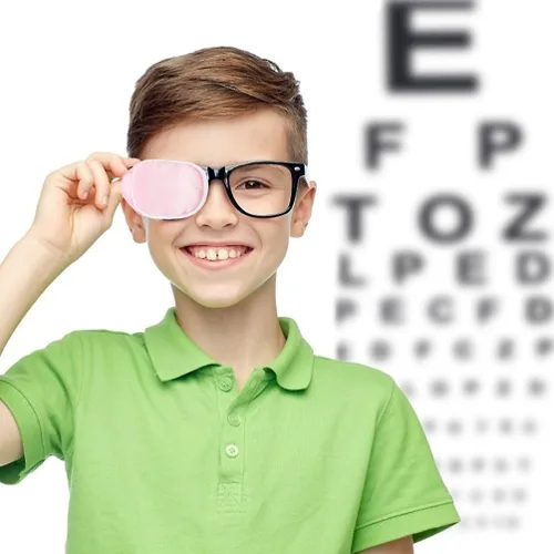 Vista 9 de 2 piezas de parches de seda para ojos, cubierta de vidrio para ojos, parches de un solo ojo, corrección de ambliopía, parches de ojos perezosos