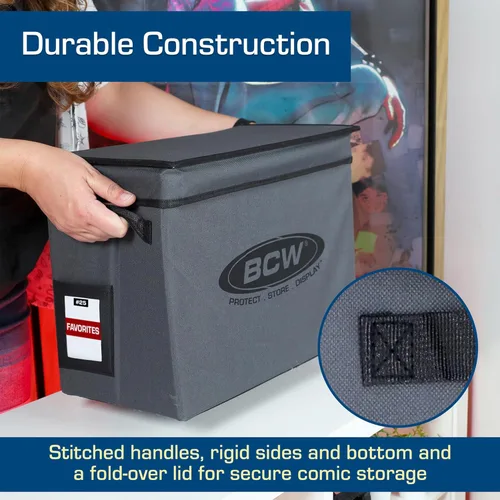 Vista 4 de BCW Caja de almacenamiento de cómics – 2 unidades Estuche plegable Cada uno se adapta a 125-150 libros de cómics con funda y tablero