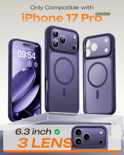 Vista 1333 de TOCOL Funda para iPhone 11, compatible con Magsafe, protección completa de cámara, imanes integrados, protección contra caídas, funda translúcida