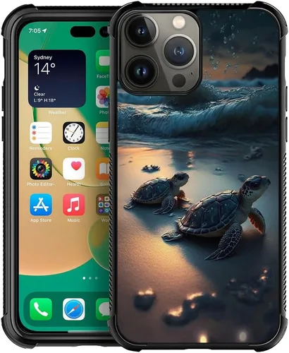 Vista 41 de ZHEGAILIAN Funda compatible con iPhone 15 Pro Max, funda protectora antideslizante de poliuretano termoplástico suave con cuatro esquinas reforzadas