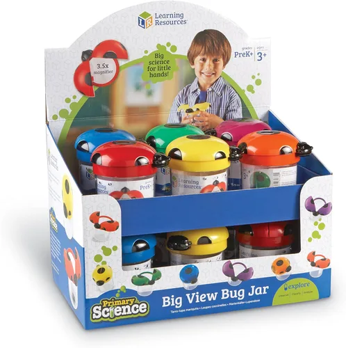 Vista 3 de Learning Resources Big View - Tarro de insectos para experimentos al aire libre, soportes para insectos, juguetes al aire libre, paquete de 12