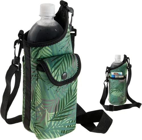 Vista 8 de Smooth Trip AquaPockets - Soporte para botella de agua, bolsa aislante de neopreno con bolsa para teléfono y correa ajustable para caminar