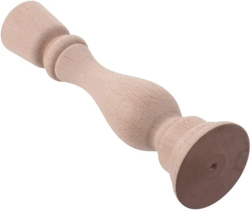 Vista 5 de 3 portavelas de madera, candelabros de madera para granja, pilar sin terminar, candelabros cónicos para bricolaje en espiral para decoración