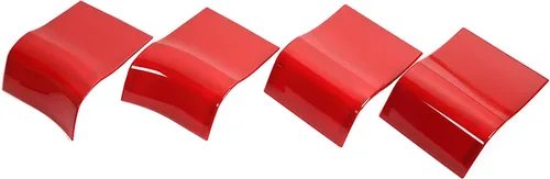 Vista 2 de JeCar 4 piezas de cubierta de panel de manija interior roja para Ford F150 2015-2020 accesorios interiores