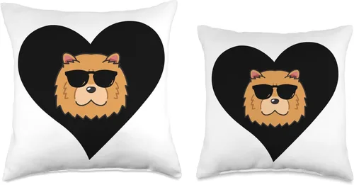 Vista 3 de Chow Chow Lover Apparel Heart Funny Chow Dog Lover - Almohada de 16 x 16 pulgadas, multicolor