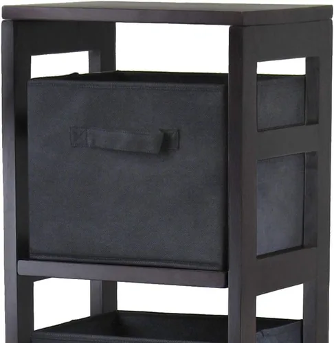 Vista 2 de Estantería estrecha de 4 estantes de la marca Winsome Wood, Espresso