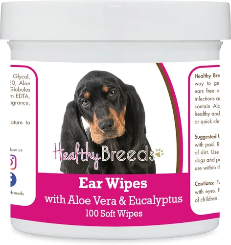 Vista 97 de Healthy Breeds Shih Tzu Toallitas de limpieza de oídos con aloe y eucalipto para perros, 100