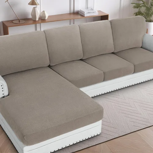 Vista 24 de H.VERSAILTEX Fundas para sofá seccional, 1 pieza, funda para diván en forma de L, funda de cojín separada para sofá seccional izquierdo y derecho