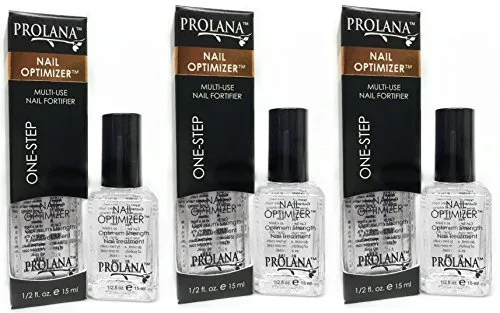 Prolana Optimizador de uñas, capa base fortalecedora de uñas extra fuerte para uñas débiles y dañadas, crecimiento de uñas y evita que las uñas se