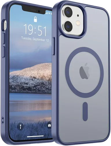 Vista 74 de SUPFINE - Funda magnética para iPhone 14 Pro Max (compatible con MagSafe), (protección contra caídas de grado militar de 10 pies), delgada, Negro