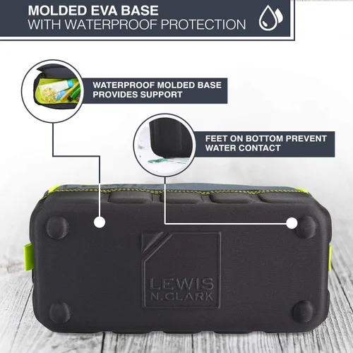 Vista 3 de Lewis N. Clark Kit de aseo Travelflex, Carbón vegetal, Para equipaje, equipaje de mano o maleta