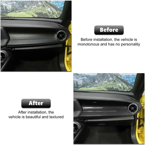 Vista 2 de RT-TCZ Kit de cubierta de panel de consola central, marco de medidor, accesorios de decoración interior para Chevrolet Camaro 2016-2022, grano