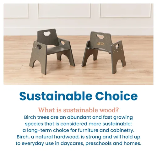 Vista 58 de ECR4Kids Silla apilable de madera para niños pequeños, 6 pulgadas, muebles para niños, lavado blanco, paquete de 2