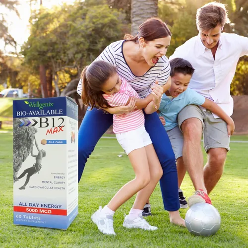 Vista 7 de Wellgenix Vitamina de folato sublingual B12 B6 biodisponible formulada para alta absorción, suplemento multivitamínico nutricional (60 unidades) 1