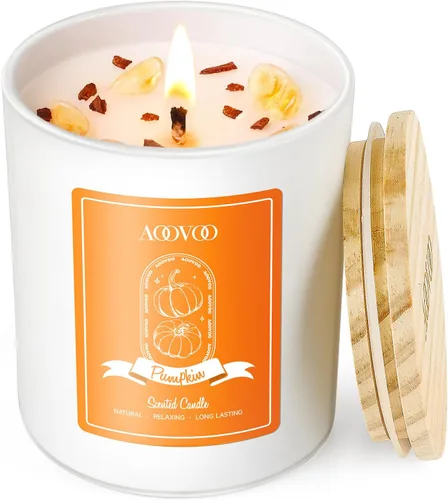 Vista 16 de AOOVOO Velas perfumadas de canela para mujer, vela de aromaterapia con cristales en el interior, velas de soja de 7 onzas para el hogar, regalo