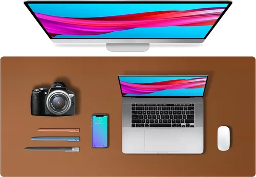 Vista 173 de Aothia - Protector de escritorio de cuero sintético grande, base antideslizante para mouse y superficie para escribir, impermeable, fácil de Agua