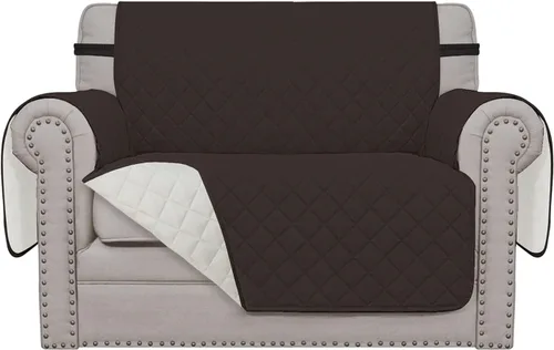 Vista 364 de Easy-Going - Funda reversible para sofá reclinable, resistente al agua, protector de muebles con correas elásticas, para mascotas y niños