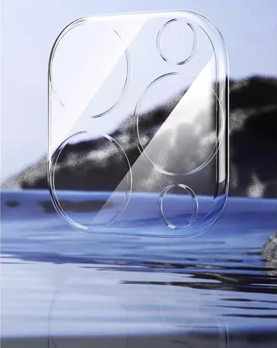Vista 3 de Protector de lente de cámara para iPhone 16 Pro /16 Pro Max, protector de cobertura completa de vidrio templado, 3 paquetes/transparente
