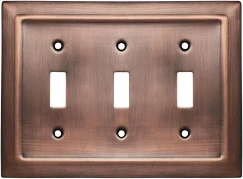 Vista 16 de Monarch Abode Placa de Pared de Interruptor de Palanca de 1 Gang, Placa de Pared de Interruptor Individual de Metal Arquitectónico, Placa Decorativa