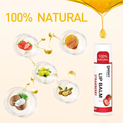 Vista 5 de DMSKY Paquete de 120 bálsamos labiales, bálsamo labial natural a granel con vitamina E y aceite de coco, bálsamos labiales hidratantes para labios