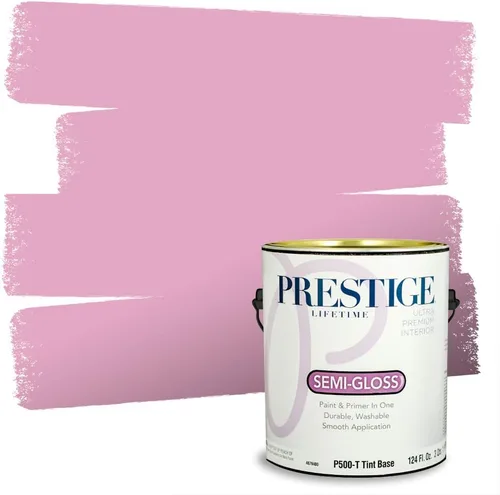 Vista 163 de Prestige Paints E100-T-SW6591 Pintura exterior e imprimación en uno, 1 galón, plano, combinación comparable de Sherwin Williams Amaryllis, 1 galón