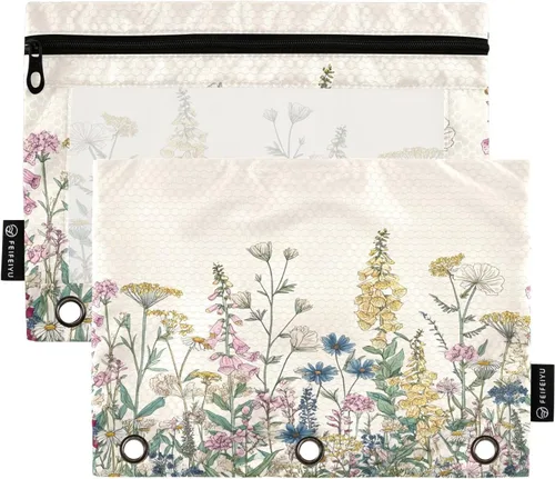 Vista 40 de Baseball White Pencil Pouch for 3 Ring Binder 2 Pack Binder Pencil Pouches Zippered Clear Pencil Case Cosmetic Bag for Office School College Supplies