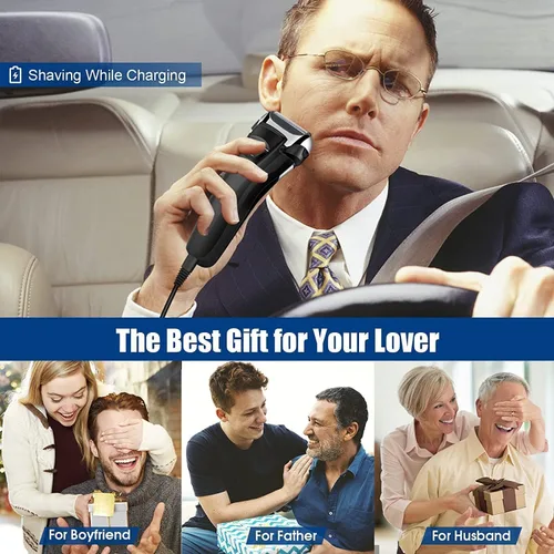 Vista 7 de MAX-T Electric Shavers for Men, Wet & Dry Men's Electric Shaver, Cordless with USB Rechargeable and Pop-Up Trimmer, IPX7 Waterproof Electric Razor