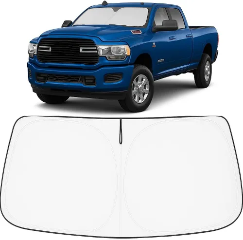 Vista 195 de Proadsy Parasol para parabrisas Rivian R1S 2022-2025 2026 de 4 capas plegable, protector de parasol frontal que bloquea los rayos UV, mantiene