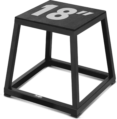 Vista 8 de Yes4All Metal Plyometric Box with 550lbs Capacity, Pre-Assembled, Plyo Jump Platform, Step Up Box for Workout Home Gym