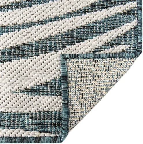 Vista 52 de Unique Loom - Tapete de la colección Outdoor Botanical, diseño de palmera (4.1 pies x 6.1 pies, rectangular, color azul/azul marino)