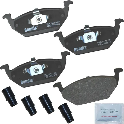 Vista 245 de Pastillas de Freno Delanteras Cerámicas Bendix Priority1 CFC430A para Modelos Selectos INFINITI G35, I30, Nissan 350Z, Altima, Juke, Maxima, Sentra
