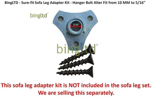 Vista 4 de BingLTD - Patas de sofá de madera dura con perfil de caoba de 4 1/2 pulgadas - Juego de 4 (P687-157)