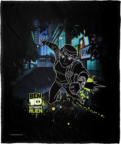 Vista 8 de NORTHWEST Cartoon Network - Manta Ben 10 Silk Touch, 50 x 60 pulgadas, Aleins to The Rescue