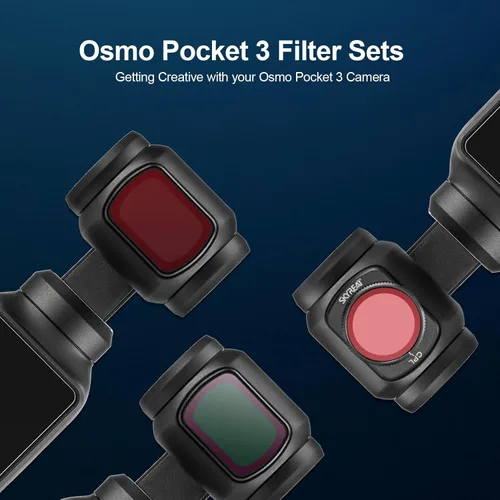 Vista 4 de Skyreat ND - Juego de filtros para DJI Osmo Pocket 3 Creator Combo Accesorios (Niebla Negra)