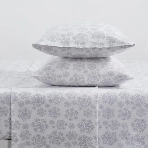 Vista 18 de Tahari Home - Sábanas matrimoniales, ropa de cama de franela de algodón de 4 piezas con fundas de almohada a juego, cepilladas para mayor suavidad