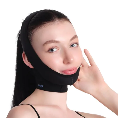 Vista 8 de Correa de barbilla posquirúrgica para mujer, compresión de cuello y barbilla, correas para la cara, ajuste de la papilla, levantamiento de barbilla