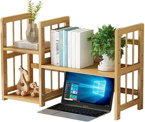 Vista 3 de ROLTIN Bookshelf Dormitory Simple Desktop Office Desk Study Desk Finishing Storage Rack Student Storage and Finishing Bookcase