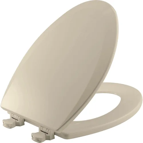Vista 14 de BEMIS 500EC 006 - Asiento de inodoro con bisagras Fácil Limpia & Cambia, madera esmaltada duradera y anodizada, diseño redondo, color hueso