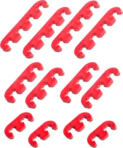 RACOONA Separador de cable de bujía, 12 piezas de 0.276 in, 0.315 in, 0.335 in, 0.346 in, soporte de cable de bujía, accesorios de automóvil, telar