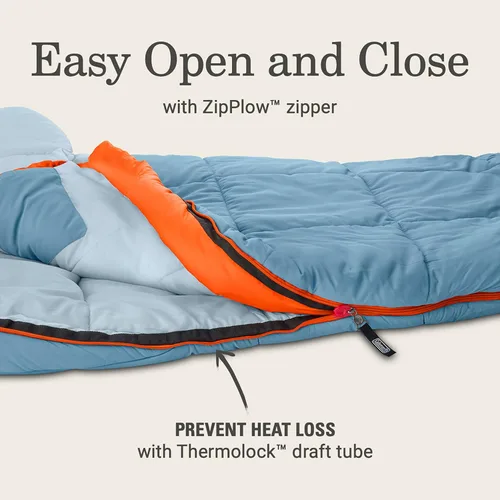 Vista 5 de Coleman Big Bay Mummy Sleeping Bag, Cool-Weather 0F20F40F Camping Sleeping Bag for Adults with Foot Ventilation and Compression Stuff Sack, Big &