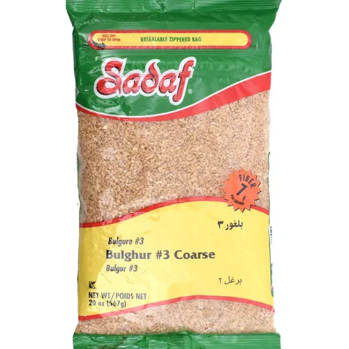 Vista 2 de Sadaf Bulghur #1 Fine – Trigo Bulgur para cocinar y saborizar alimentos – Cocina de Oriente Medio – Kosher – Bolsa resellable de 20 onzas