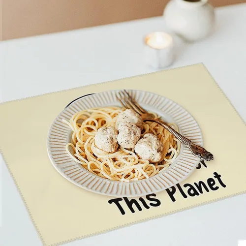 Vista 6 de Alienes Cute for This Planet Placemats Set of 6 Resistant Table Mats Washable Place Mats for Dinner Party Table Decoration