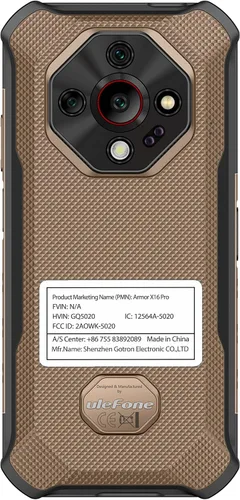 Vista 8 de Ulefone Armor X16 - Teléfono inteligente resistente, sistema operativo Android 16, 10360mAh/33W, 12+128GB/2TB, 48MP+20MP+2MP+cámara de 16MP, 6.56