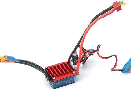 Vista 7 de GoolRC 2430 7200KV 4P Sensorless Brushless Motor with 25A Brushless ESC?Electric Speed Controller? for 1/16 1/18 RC Car Truck